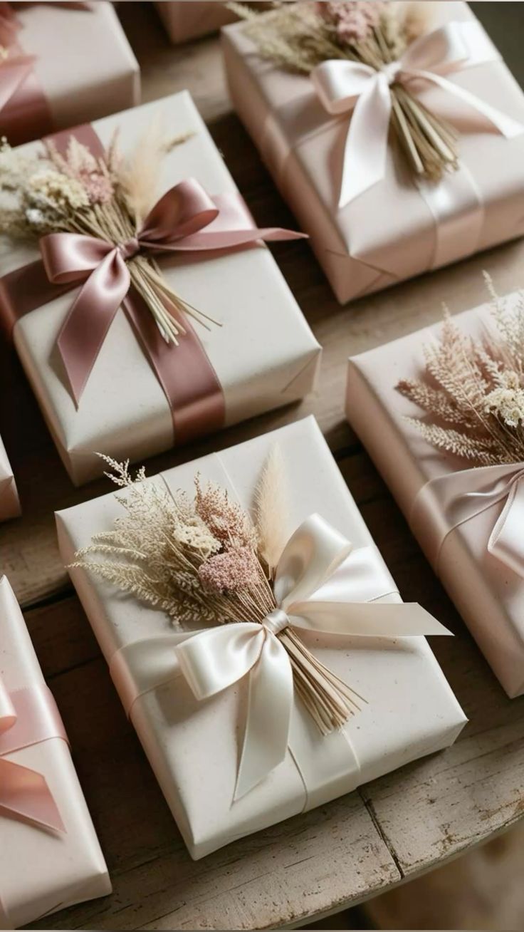 Neutral wrap with dried florals